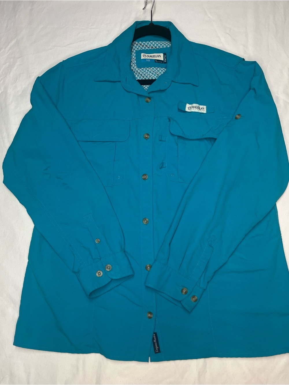 Magellan Outdoors Women’s Teal Button-Front Fishing Shirt